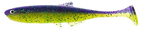 LMAB Bleak Shad 6 cm, 9 cm, 12 cm, 15 cm, 18 cm KÖFI - Gummifisch Angelköder - Gummiköder für: Zander, Barsch, Hecht & Forelle - Zanderköder Hechtköder - Kunstköder (9 cm, Purple Rave)