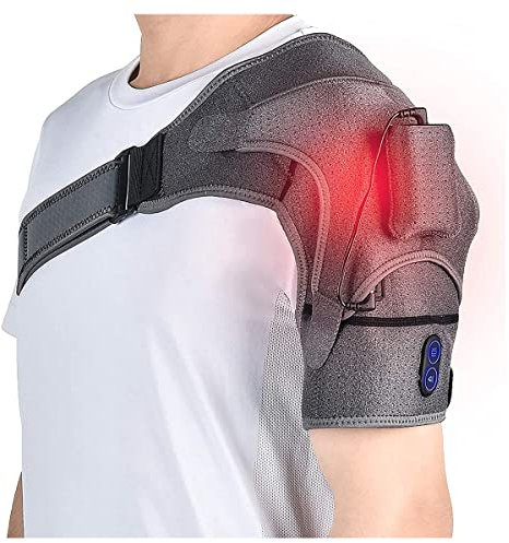 Schulterbandage Rechts WäRme, Verstellbare Beheizte SchulterstüTze, Rotatorenmanschette mit 3 Vibrationsmassage und Stufen Der Temperaturkontrolle, Zur Linderung Schulterschmerzen, Gefrorene Schulter