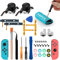 GeeRic Reparación de Repuesto para Switch Joy con, 34en1 Recambios de Joystick Compatible con Switch Joycon con Kit de Destornilladores