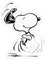 Spreadshirt Peanuts Snoopy Freut Sich Sticker, max. 10 x 10 cm, 10 x 10 cm, Transparent glänzend