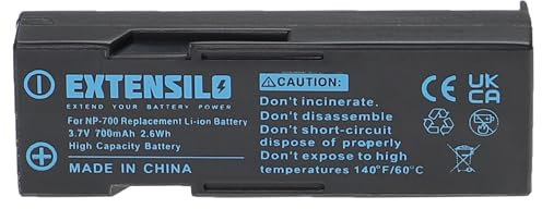 EXTENSILO Battery Replacement for Sanyo DB-L30 for Camera DSLR (700mAh, 3.7 V, Li-ion, Black)