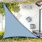 AXT SHADE Vela Ombreggiante Impermeabile Triangolo Rettangolo 3x3x4,25m Tenda a Vela Parasole e Protezione Raggi UV per Esterno Terrazza Giardino-Grigio Blu