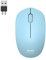 Port Connect Souris sans Fil pc Wireless 2.4 ghz Collection 2 pour Ordinateur - capteur Optique 1600 dpi - 3 Boutons - Compact. ambidextre & silencieuse Azur Bleu