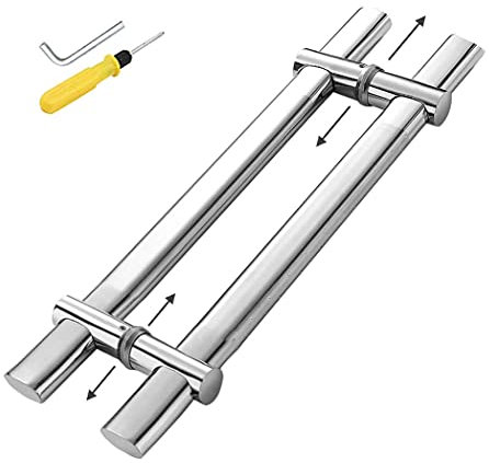 Edelstahl-Griff zum Drücken, doppelseitiger Griff zum Ziehen für Glastüren, doppelseitiger Griff, Hardware-Griffe, einfache Installation