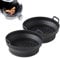 Tower T843090 Round Air Fryer Trays, Set of 2 Circular Reusable Silicone Liners, Suitable for Most Air Fryers 4 litres and Above Including Tower Vortx and Ninja Foodi, Non-Stick, Dishwasher Safe
