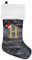 Weihnachtsstrumpf Personalisiert 45 cm Groß Nikolausstrumpf Nikolausstiefel Nikolaussocken zum Befüllen & Aufhängen, Grau Nikolaussocke Weihnachtsdekoration für Kamin, Weihnachtsbaum, Wand, Treppe(H)