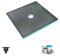 Receveur de douche à carreler 120 x 120 WEDI Fundo Primo carré écoulement centrée + bonde verticale + kit d'étanchéité