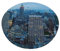 EVIUS Einzigartige New York Fashion City Runde gepolsterte Druck gedruckt stilvoll und bequem Runde Barhocker Kissen – für Holz Metall Runde Hocker 30cm/33cm/35cm