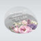 FOTOFOL transparente Aufkleber - Personalisierte Aufkleber mit Wunschtext - 4,5 cm Runde Aufkleber Etiketten für Geschenk, Hochzeit, Taufe, Produkt, Geburtstag (Style 4)