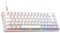KOORUI 60% Mechanical Gaming Keyboard, Mixed Colors LED Backlit Ultra-Compact 69 Keys, Mini Wired Keyboard with Red Switch for Windows Laptop PC/Mac OS/Xbox-WHITE(Red Switch)