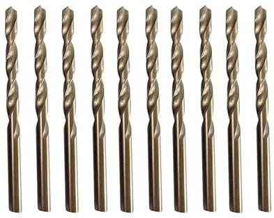 Generic 1-10MM 10 PCS MICRO HSS PRO TITANIUM COATED COBALT JOBBER STAINLESS STEEL DRILL BITS SET METAL WOOD PLASTIC UK (4.5mm)