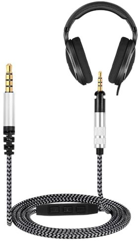 V-MOTA Earphone line Compatible with Sennheiser HD 598 SE/CS/SR HiFi,HD 518 558 569 579 595 599 560S,HD400 Pro,HD2.30 Headset (1 Piece) (Stereo Cable 2M)