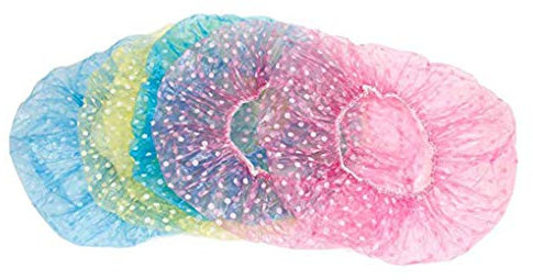 HIFFEY Gorros de Ducha de plástico Desechables Transparentes, Gorro de baño Grande elástico Grueso, Accesorio de baño for SPA, 6 uds.