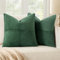 MIULEE 2er Set Kissenbezug 45x45cm Dunkelgrün Kissenhülle Kissenbezüge Sofakissen Dekokissen Boho Couchkissen Kord Dekorative Zierkissenbezug für Sofa