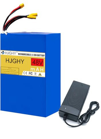 HJGHY 48V 52Ah 80Ah 100Ah LiFePO4 Battery 48 Volt Lithium Battery with BMS High Performance Rechargeable Battery for Golf Cart EV RV Solar Energy Storage Battery,48V,80Ah