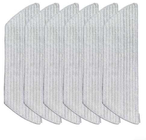 Puupaa 6PCS Mop Pads for Shark AV2800ZE/RV2820YE Robot Vacuum, Washable Reusable Mopping Pad Replacement Accessories