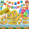 Einschulung Schulanfang Deko mit SCHULKIND Girlande Partygeschirr Set Papptellern, Servietten, Becher, Zuckertüte Folienballon, Tischdecke für 10 Gäste Einschulung Jungen Mädchen Deko Schuleinführung
