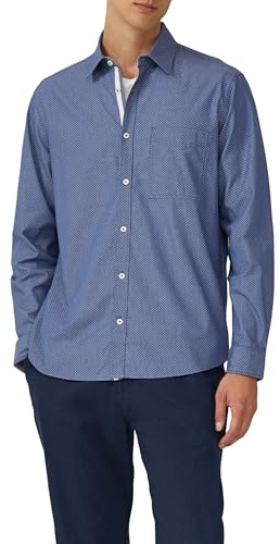 s.Oliver Regular Fit: Gemustertes Langarmhemd mit Brusttasche