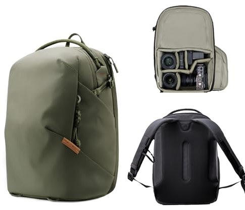 PGYTECH OneGo Lite Camera Backpack 16L Lightweight Camera Bag Compatible with Sony/Canon/Nikon/DSLR/SLR Mirrorless Cameras, Water-Resistant BackPack for Urban & Travel Photography, Forest Green
