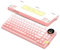 K75 Wireless Mechanical Gaming Keyboard With Knob And Screen 3 Mode Bluetooth RGB Backlight 83 PBT Keycaps Compatible With Gamers(Pink-Corgi switch)