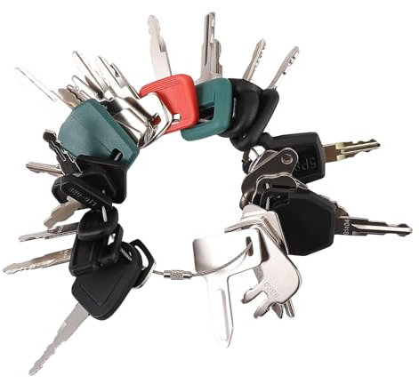 39Pcs Plant Key Set, Universal Plant Dumper Machine Replacement Key Set with Key Ring, Ignition Switches Keys for Machinery Plants, Agricultural Vehicles, Excavators, Trucks, Graders, Dozers, Backhoes