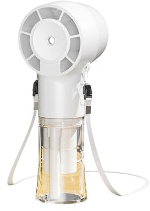 dijiusidy Ventilateur brumisateur portatif pour, sortie haute vitesse, portable, ABS, batterie rechargeable USB 1200 mAh, blanc