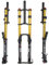 LYDSB Forcella Ammortizzata per Bici MTB Forcella 26/27.5/29'' Escursione 140mm Forcella ad Aria da Discesa DH Regolazione del Rimbalzo Doppia Corona 1-1/8 Forcella Anteriore Dritta con