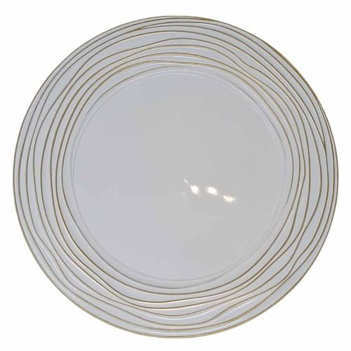 We Love Christmas Sottopiatto bianco con bordo a fili Oro 33 cm