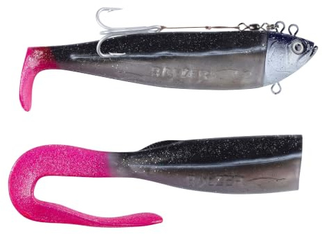 Balzer Adrenalin Arctic Shad Seelachs 400g - 2 Gummifische + 1 Jighaken