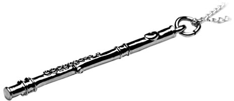 Flute silver-plated pendant