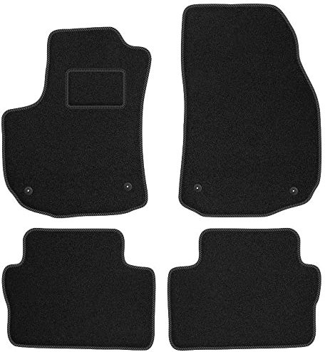 MOTOS Velours Standard Velours-Fußmatten passend für Opel Zafira B 2005-2014 - Standard, Gewebt, Grau fußmatten Auto - Erleben Sie neuen Fahrkomfort mit einem Velours- Auto fußmatten Satz für Ihr Au