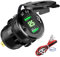 GemCoo USB de Cargador QC3.0 Cargador Rápida de Dos Puertos USB Aluminio 12V / 24V 36W Pantalla LED Digital para Adaptador Cargador para Coches, Motos, Motocicleta o Barco (Azul) (Verde)