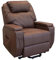 Pro Rider Mobility Riser and Recliner Chairs with 48 Hour Delivery - Dorchester Dual Motor Electric Recliner Armchair for Living Room PU Brown Leather Reclining Chairs Remote Control Riser Recliner