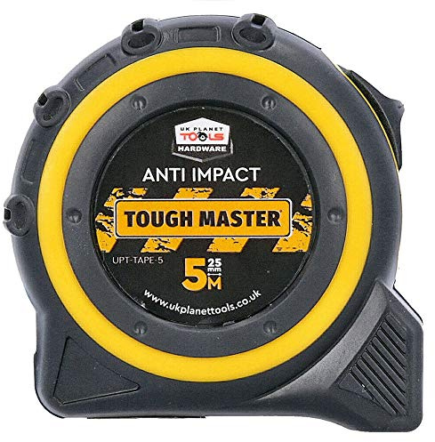 Tough Master 5m/16ft Metric/Imperial Tape Measure 25mm Wide 5-33-886