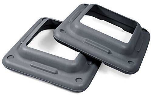Yes4All E470 Adjustable Aerobic Step Risers for Aerobic Stepper Platform – Health Club Size – Support up to 136 kg (Grey - Pair)