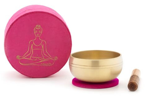 Set in Box pink YOGA 5181: Klangschale edel verpackt, eine schöne und originelle Geschenkidee! (Set in Box - Gegossene Klangschale)