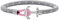 PAUL HEWITT Anker Armband Phrep Lite - Segeltau Nylon Damen Armband in Grau Weiß Rosa, Armband mit Anker Schmuck aus Edelstahl (Silber) in Größe S