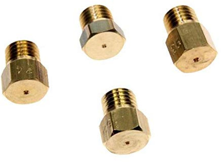 Tezla Kit de conversión de boquilla de inyector de gas natural de 4 quemadores, G20 20 mbar, rosca M6 x 0,75, 7 mm de diámetro