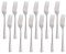 N / A Meisha Stainless Steel Table Forks, Harley Pattern Dinner Forks, Flatware Cutlery Set of 12, Great for Buffet, Banquet, Party, Dishwasher Safe - Silver