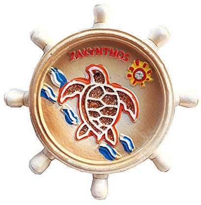 Rudder Shape Zakynthos Greece Fridge Magnet Souvenir Gift Home Kitchen Decoration Refrigerator Magnetic Sticker Collection
