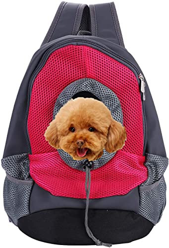 Zaino da viaggio per animali domestici, zaino da viaggio per cani, zaino frontale, regolabile, borsa da viaggio per esterni, morbida, doppia spalla, approvata per gatti, cani, cuccioli, viaggi e