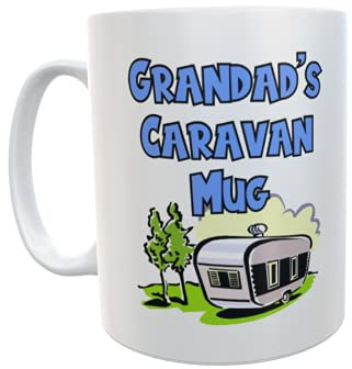 Decalarama Grandad Mug Gift - Grandad's Caravan Mug - Novelty Funny Holiday Travel Caravanning Vacation Cup Present