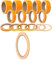 Leuchtfarben Neon auffällige Klebestreifen Zierstreifen Dekor Bänder Autostyling Stripe Decal Pinstriping Markierungsleisten Warnstreifen Begrenzungsbänder (4 mm, Neon Orange)