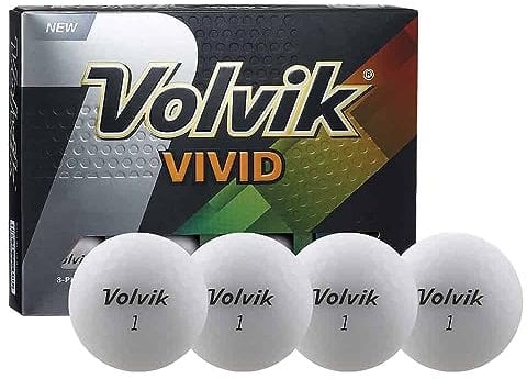 Volvik Vivid Golfbälle: Mattweiß, Dutzend