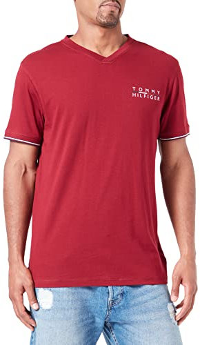 Tommy Hilfiger Men Short-Sleeve T-Shirt Crew Neck, Red (Rouge), S