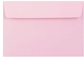 C6 Coloured Envelopes for A6 Greeting Cards Wedding Invitations & Crafts (114x162mm) Pack of 50 (Light Pink Peel & Seal)