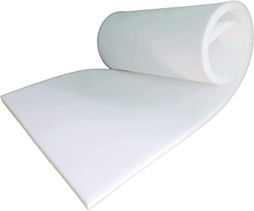 Becky Cameron High Density Upholstery Firm Foam Cushion Sheet Seat Cushion Replacement Foam Padding for Home Accessories Supplies (79 x 16 x 0.5)