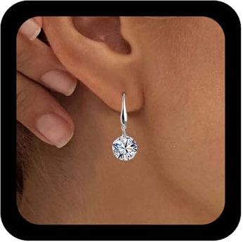 Inilbran Boho Cristal Rhinestone Pendientes Colgantes Plata Cristal Gota Gancho Pendientes Vintage Cristal Punto Gota Pendientes Brillantes Cz Cristal Studs Pendientes Joyas Para Mujeres Y Niñas