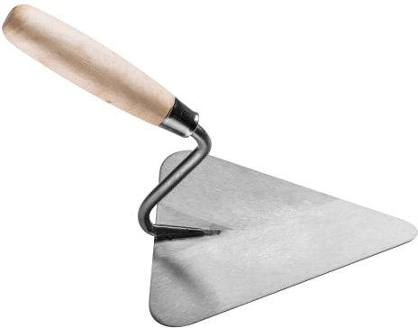 HARDY Paleta Triangular Para Albañilería Enlucido Alisado Yeso Pegamento Herramientas Mango Construcción de Madera Renovación Trabajos de Renovación Espátula Para Aplicar Yeso Tamaño 22 cm