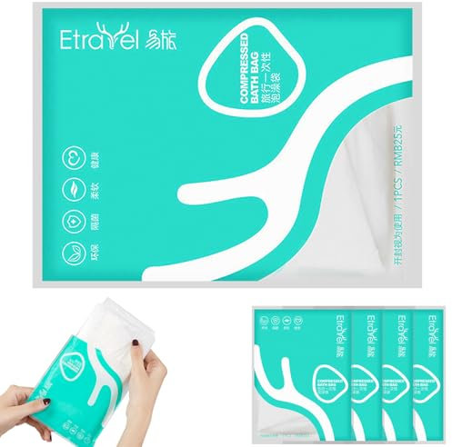 GXF 5 Pack Disposable Bathtub Cover Liner, 102''x47'' Solo Portable Individual Package Bathtub Lining Plastic Bag with Bathtub Stickers Appliques for Travel Salon, Spa, Household Hotel Bath Tubs